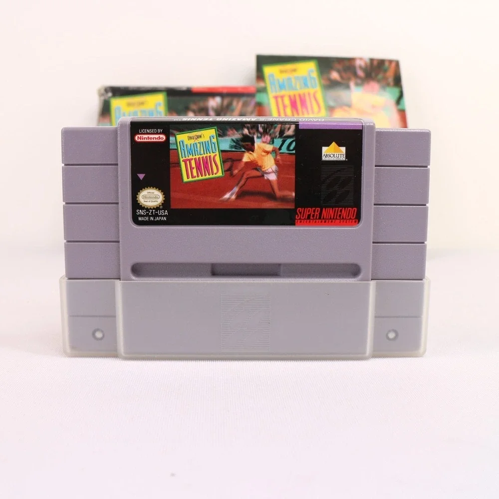 David Crane's Amazing Tennis Game Cartridge Open Box Super Nintendo SNES SNS-006